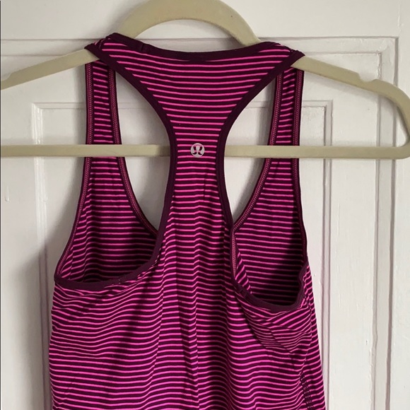 Lululemon pink stripe Racerback tank - Picture 7 of 7